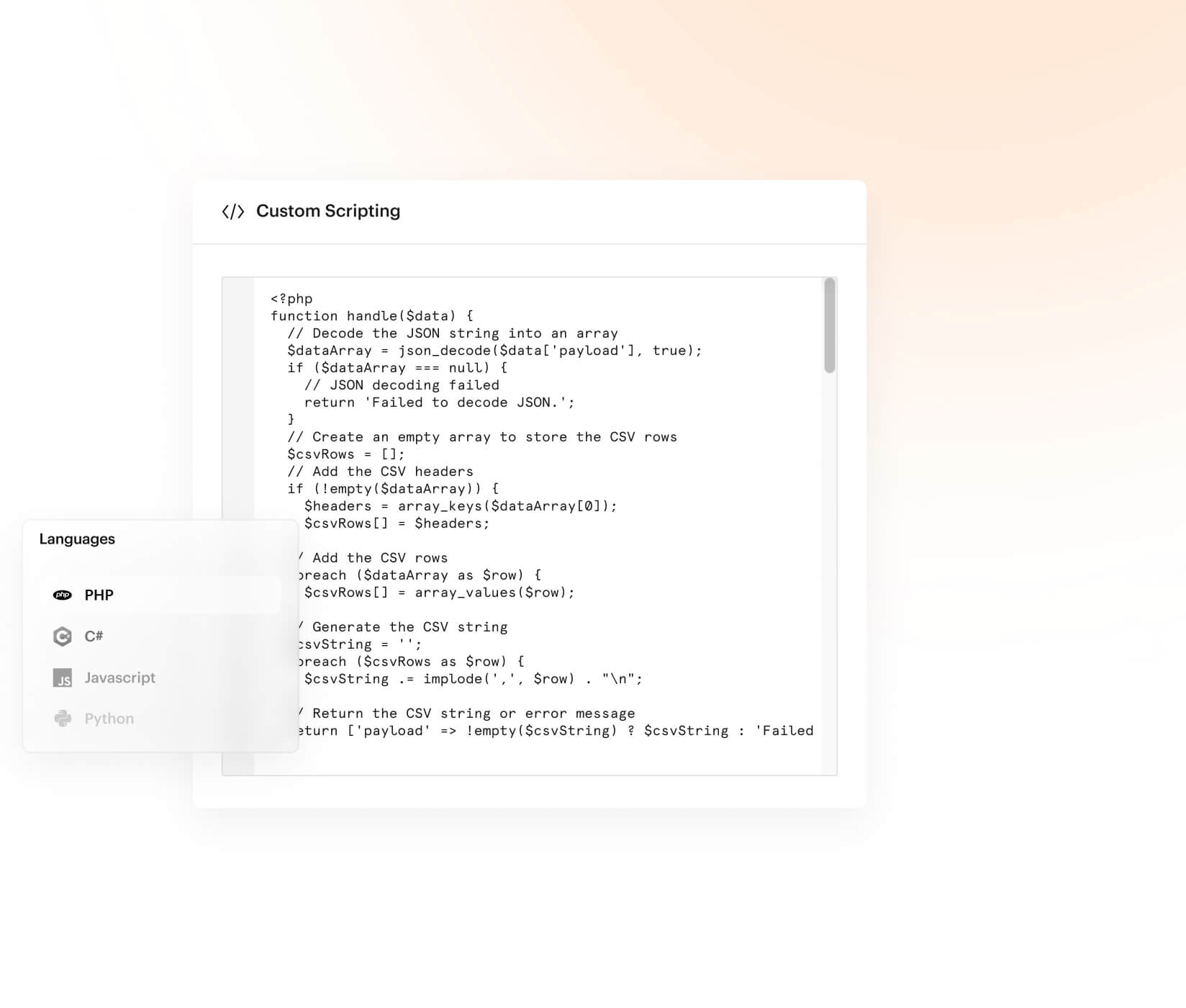 Custom Scripting | Patchworks